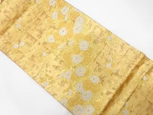 破れ格子に菊模様織り出し袋帯